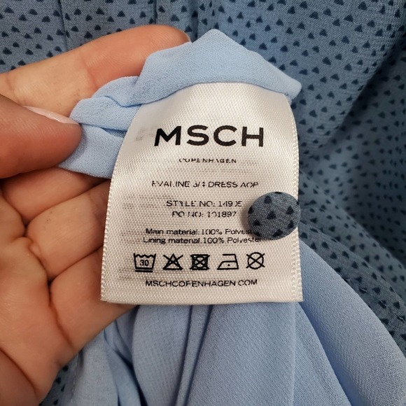 MSCH Blue Midi Cottagacore Petticoat Dress MEDIUM - Picture 7 of 8
